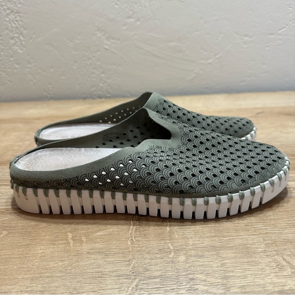 Ilse Jacobsen Leather Tulip Slip On Olive Comfort - Picture 5 of 9